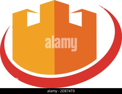 Burg vector illustration symbol Logo Template Design Stock Vektor