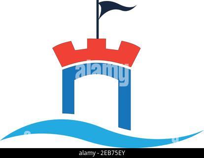 Burg vector illustration symbol Logo Template Design Stock Vektor