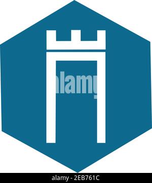 Burg vector illustration symbol Logo Template Design Stock Vektor