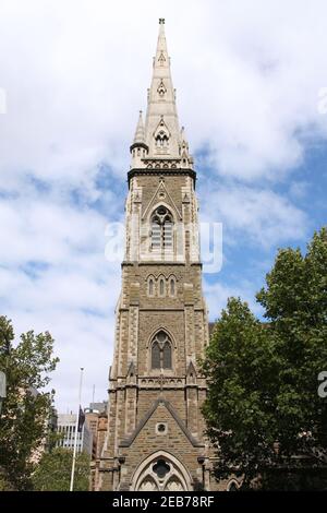 Scots Church in Melbourne, Victoria, Australien. Presbyterianische protestantische Kirche. Stockfoto