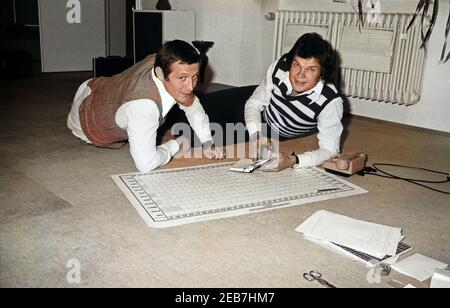 Der Deutsche Liedermacher Konstantin Wecker ("Links"), 1970er Jahre Deutschland. Deutsche Liedermacher Konstantin Wecker (links), Deutschland der 1970er Jahre. 24x36Neg696 Stockfoto