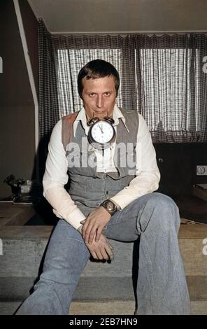 Der Deutsche Liedermacher Konstantin Wecker, 1970er Jahre Deutschland. Deutsche Liedermacher Konstantin Wecker, Deutschland der 1970er Jahre. 24x36Neg696 Stockfoto