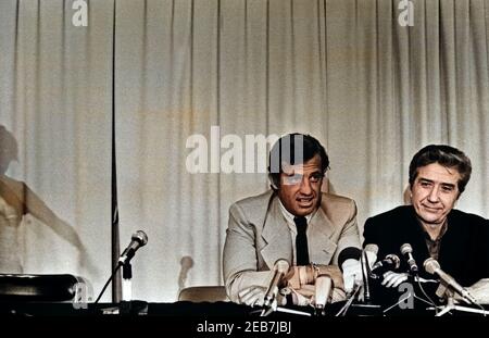 Jean Paul Belmondo Beim Filmfestival in Cannes 1974, Frankreich 1970er Jahre. Jean Paul Belmondo auf dem Cannes Film Festival 1974, Frankreich der 1970er Jahre. Stockfoto