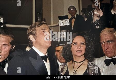 Jean Paul Belmondo Beim Filmfestival in Cannes 1974, Frankreich 1970er Jahre. Jean Paul Belmondo auf dem Cannes Film Festival 1974, Frankreich der 1970er Jahre. Stockfoto