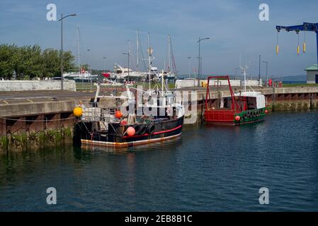 Fischerboote im Hafen von Stranaer Dumfires und Galloway, Schottland Stockfoto