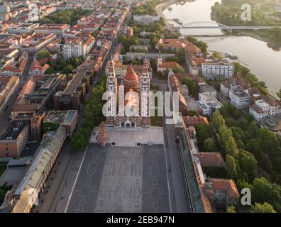 Die Votivkirche und Kathedrale der Katholischen Kathedrale unserer Lieben Frau In Szeged Stockfoto