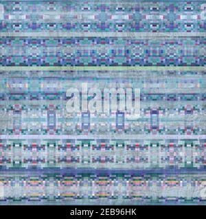 Nahtloser Kelim-Teppich Mit Quadratischen Pixelmustern Stockfoto