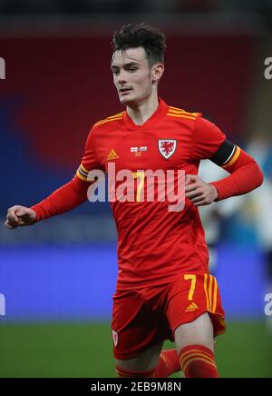 Datei-Foto vom 08-10-2020 von Dylan Levitt aus Wales während des internationalen Freundschaftsspiel im Wembley Stadium, London. Ausgabedatum: Freitag, 12. Februar 2021. Stockfoto