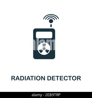 Symbol für Strahlungsdetektor. Einfache Illustration aus der Personenschutzsammlung. Creative Radiation Detector Symbol für Web-Design, Vorlagen Stock Vektor