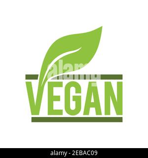 Grünes Vegan-Symbol Stock Vektor