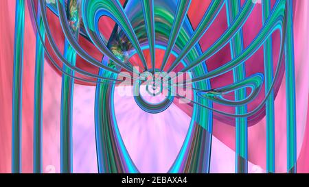 Abstrakter mehrfarbiger irisierender Texturhintergrund. 3D Bild. Stockfoto