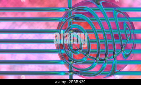 Abstrakter mehrfarbiger irisierender Texturhintergrund. 3D Bild. Stockfoto