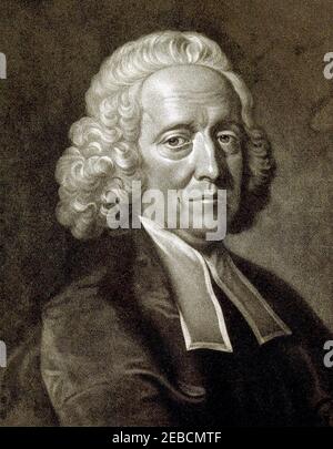 STEPHEN HALES (1677-1761) englischer Geistlicher, Philanthropist, Botaniker, Chemiker, medizinischer Innovator Stockfoto