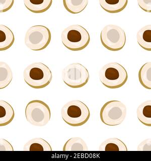 Illustration zum Thema große farbige nahtlose Longan, helle Frucht Muster für Dichtung. Fruchtmuster bestehend aus schönen nahtlosen Wiederholung Longan. Einfach Stock Vektor