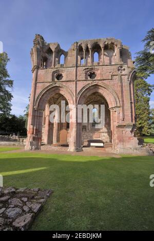 Nordkapellen von Dryburgh Abbey, Schottland, Begräbnisstätte von Sir Walter Scott Stockfoto