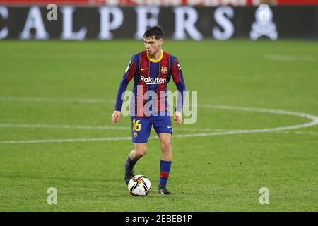 Pedri (Barcelona), 10. FEBRUAR 2021 - Fußball / Fußball : Spanisches 'Copa del Rey' Spiel zwischen Sevilla FC 2-0 FC Barcelona im Estadio Ramon Sanchez-Pizjuan in Sevilla, Spanien. (Foto von Mutsu Kawamori/AFLO) Stockfoto