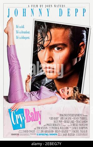 Cry-Baby (1990) Regie: John Waters mit Johnny Depp, Ricki Lake und Amy Locane. 1950s gewinnt Baltimore, ein böser Junge mit einem Herzen aus Gold, die Liebe eines guten Mädchens, dessen Freund sich rächt. Stockfoto