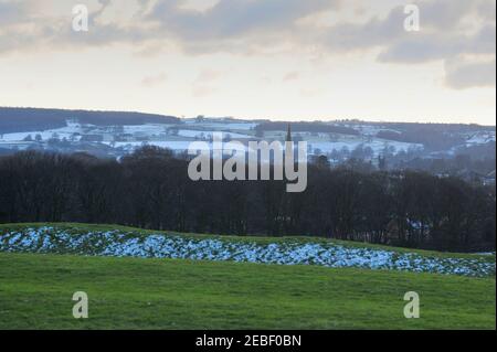 Winter in Masham Yorkshire England Stockfoto