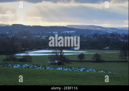 Winter in Masham Yorkshire England Stockfoto