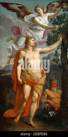 Noël Coypel - Apollo gekrönt vom Sieg, 1667-1668. Stockfoto