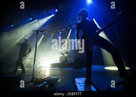 Dänische Rockband Mew im Roundhouse in London Stockfoto