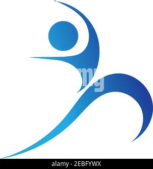 Fitness-Logo Symbol Illustration Design Vorlage - Vektor Stock Vektor