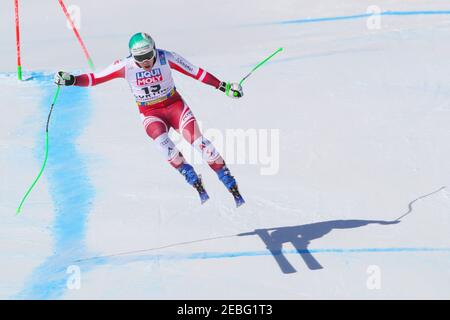 Cortina (BL, Italien. Februar 2021, 12th. Cortina (BL), Italien, Vertigine, 12. Februar 2021, STRIEDINGER Otmar (AUT) 4th WÄHREND der FIS Alpine World SKI Championships 2021 eingestuft - Training Abfahrt - Männer - alpines Skirennen Quelle: Sergio Bisi/LPS/ZUMA Wire/Alamy Live News Stockfoto