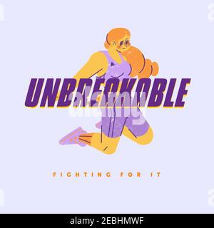 Online-Logo für eine Streetwear-Marke mit einer Illustration von Eine Frau Stockfoto