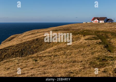 Interpretationszentrum, Cape St. Mary's Ecological Reserve im Herbst, nachdem die Vögel für die Saison verlassen haben, Neufundland, Kanada Stockfoto