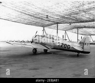 North American BT-14 40-1147 bei Gunter Field AL. Stockfoto