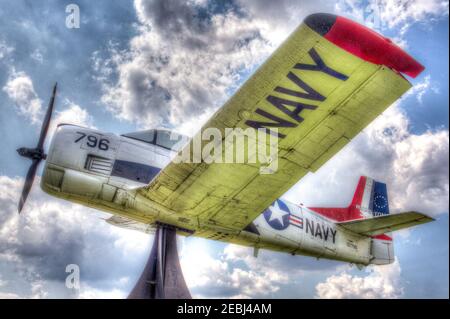 North American Aviation T-28 Trojan auf der Joint Base ausgestellt Anacostia-Bolling 130820 Stockfoto