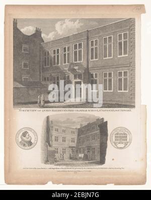 Norden Blick auf Queen Elizabeth kostenloses Gymnasium, St. Saviour's, Southwark Stockfoto