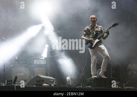 Laurie Vincent von Slaves auf der NME/Radio 1 Bühne bei Das 2015 Reading Festival Stockfoto