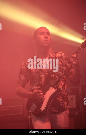 Laurie Vincent von Slaves auf der NME/Radio 1 Bühne bei Das 2015 Reading Festival Stockfoto