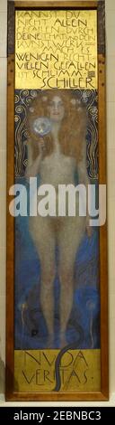 Nuda Veritas von Gustav Klimt, 1899, Öl auf Leinwand - Stockfoto