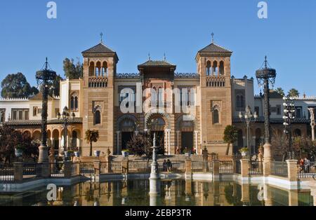 Museo de Artes y Costumbres Populares de Sevilla - pabellon Mudejar. Sevilla, Spanien Stockfoto