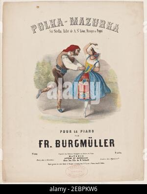 Polka-mazurka sur Stella, Ballet de S. St. Léon, musique de Pugni. Pour le Piano par Fr. Burgmüller Stockfoto