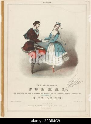 Die gefeierten Polkas, wie tanzte auf der soirees du .haut-Ton in London, Paris, Wien, & c. Komponiert von Jullien Stockfoto