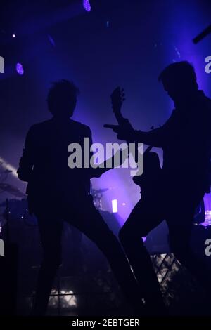 DURAN Duran spielt live auf der Bühne in der O2 Arena In London Stockfoto