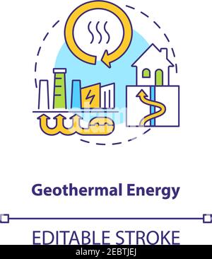 Geothermie-Konzept-Symbol Stock Vektor