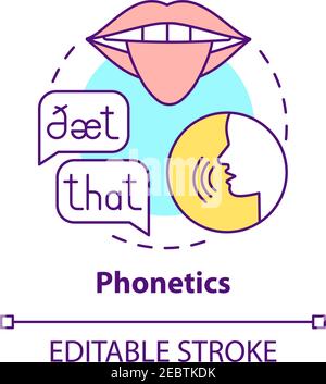 Symbol für phonetisches Konzept Stock Vektor