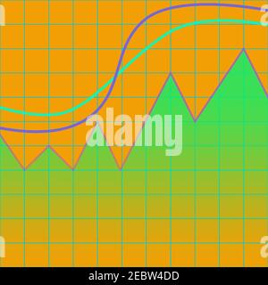 Ein abstraktes Hintergrundbild mit einer Neonlinie. Stock Vektor