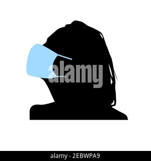 Frau in einer medizinischen Maske. Vektorgrafik Stock Vektor