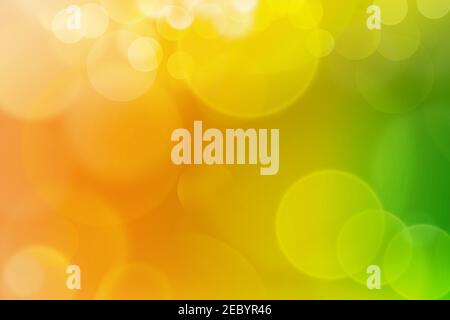 Moderne abstrakte gradient Bokeh Hintergrund-Design-Tapete. Farbenfrohe Hintergrundunschärfe mit gelbem und grünem Verlauf Stockfoto