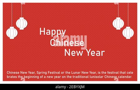 Chinesisches Neujahr, Frühlingsfest oder das Mondneujahr, ist das Fest, das den Beginn eines neuen Jahres auf dem traditionellen lunisolar Chin feiert Stock Vektor