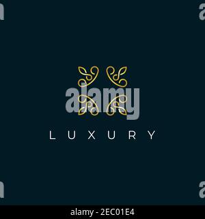 Premium abstrakte Monogramm Logo Design Symbol Vektor Vorlage Stock Vektor