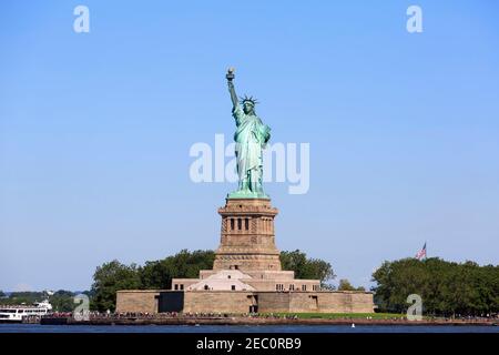 Freiheitsstatue, Liberty Island, New York Hafen Stockfoto