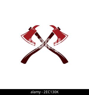 Cross-Axt Symbol Logo Design Vektor Vorlage Stock Vektor