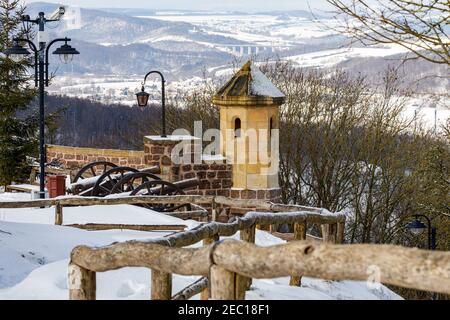 Die alten Kanonen der Wartburg bei Eisenach in Deutschland Stockfoto