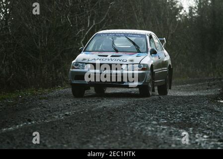 2006 WORLD RALLY CHAMPIONSHIP BRITISH LEG RENNEN IN BRECHFA WALD IN DER NÄHE VON CARMARTHEN IN WEST WALES Stockfoto